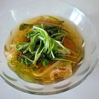 夏は冷やして！水菜と油揚げの煮びたし